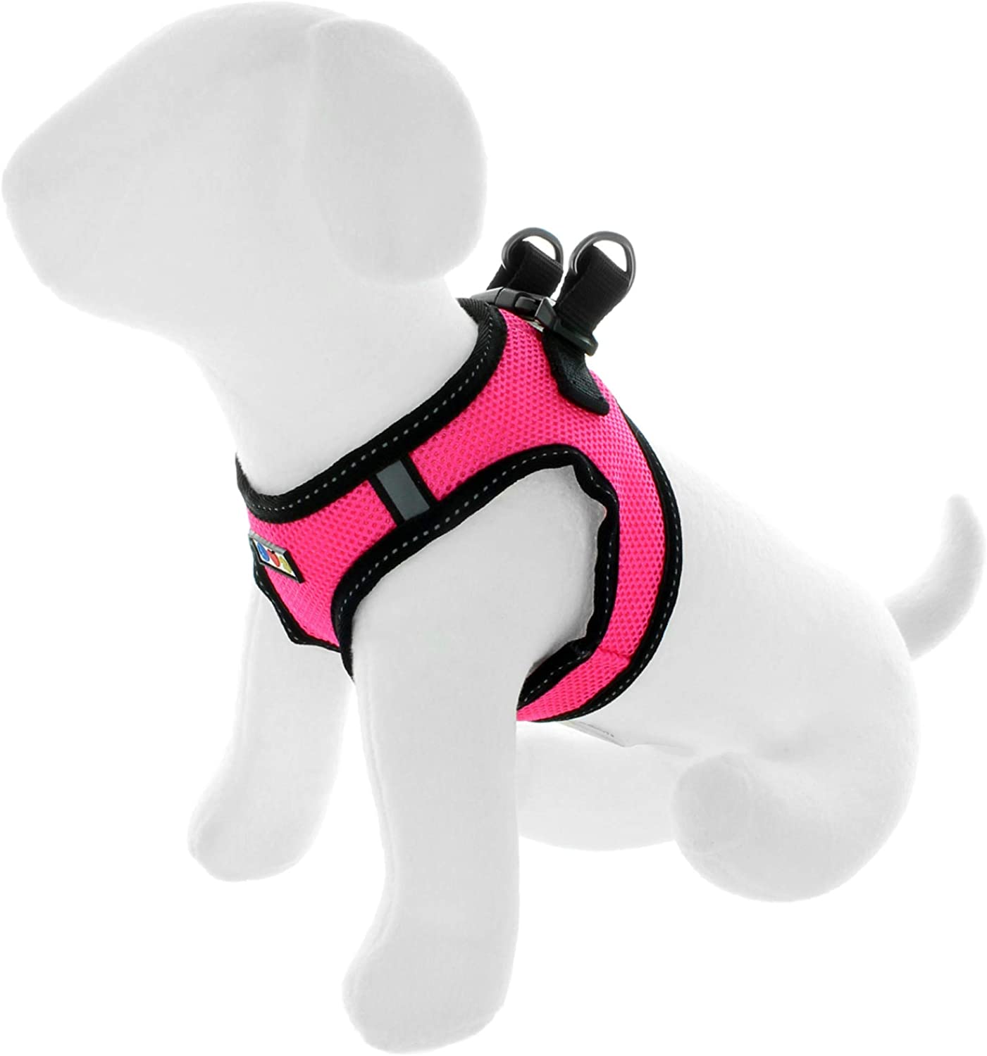  Pawtitas Arnes de Tela Antitirones Perro y Cachorros, Chaleco Acolchado para Mayor Comodidad, diseño Resistente, Ajustable y Transpirable Extra Extra Pequeño Rosa 