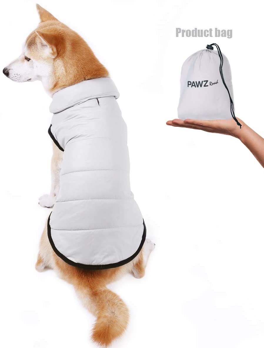  PAWZ Road Chaqueta de Invierno portátil Abrigo Perro para Mascotas de tamaño pequeño, Mediano, Grande, Talla M, L, XL, 2XL, 3XL, 4XL, 5XL, Color Beige 