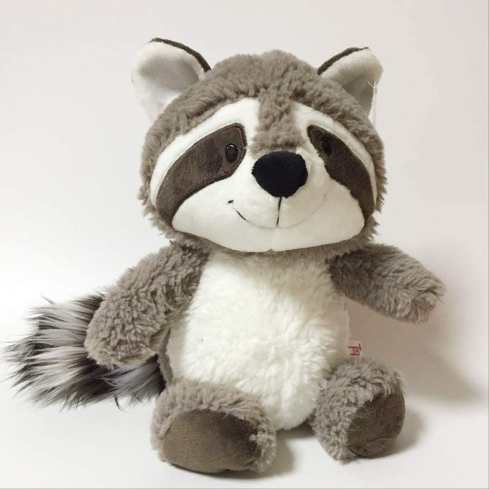  Peluche De Mapache Gris De 25 Cm, Lindo Mapache Almohada De Peluche De Felpa Suave Linda, Regalo De Cumpleaños De Niña, Niño Y Bebé 