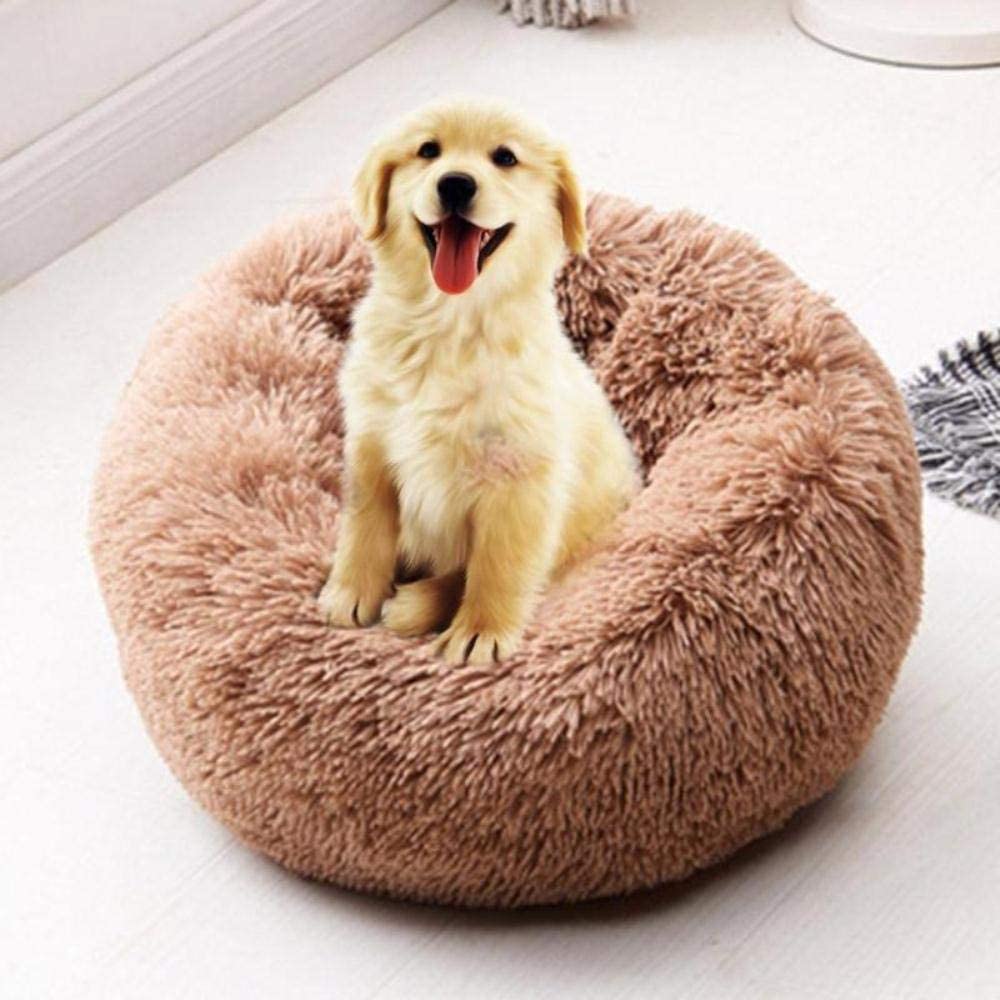  PENVEAT Largo Felpa súper Suave Cama para Mascotas Kennel Dog Round Cat Winter Warm Sleeping Bag Puppy Cushion Mat Portable Cat Supplies, Purple, XS 40x40cm 