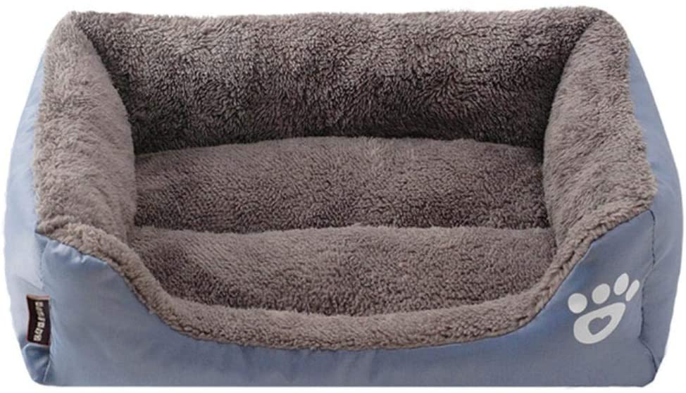  PENVEAT S-3XL Camas para Perros Paw Pattren Sofá para Mascotas Parte Inferior a Prueba de Agua Fleece Suave Estera cálida Nest Cat Bed House Petshop Dropshipping Cama Perro, E, XL 80cmx65cmx17cm 