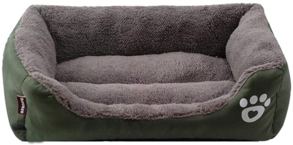  PENVEAT S-3XL Camas para Perros Paw Pattren Sofá para Mascotas Parte Inferior a Prueba de Agua Fleece Suave Estera cálida Nest Cat Bed House Petshop Dropshipping Cama Perro, E, XL 80cmx65cmx17cm 