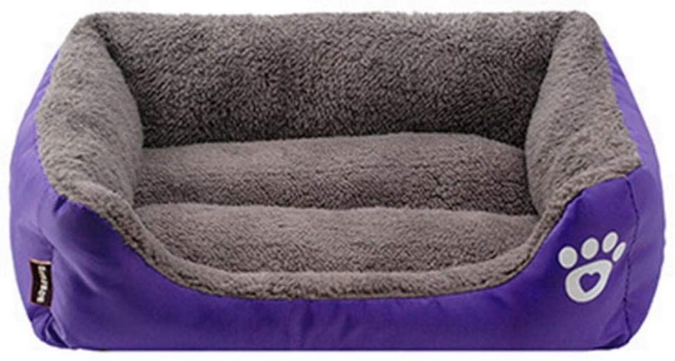  PENVEAT S-3XL Camas para Perros Paw Pattren Sofá para Mascotas Parte Inferior a Prueba de Agua Fleece Suave Estera cálida Nest Cat Bed House Petshop Dropshipping Cama Perro, E, XL 80cmx65cmx17cm 