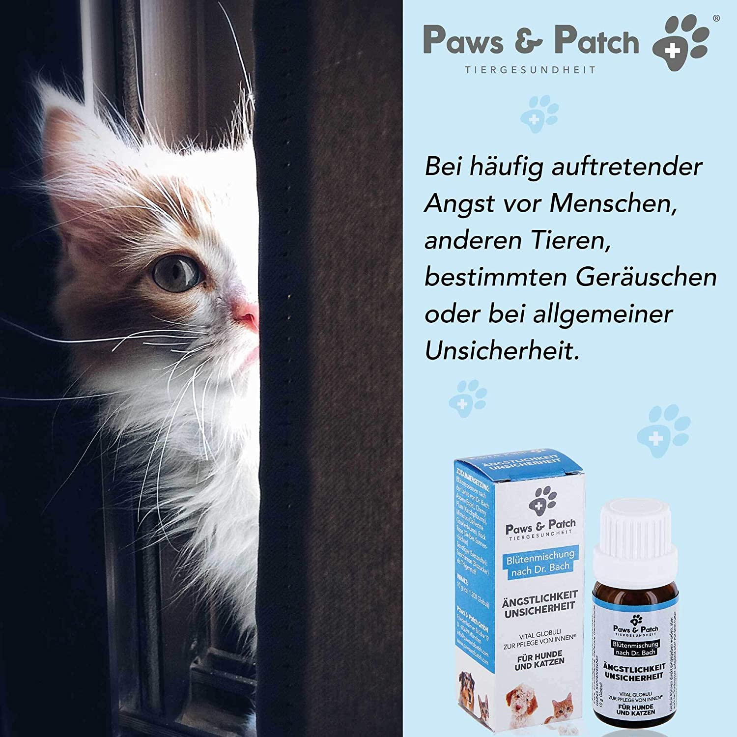  Pequeñas flores PHARM Bach globuli para perros y gatos I ängstlichkeit Incertidumbre I Natural Calmante. En miedo personas, sonidos o tipo genossen 