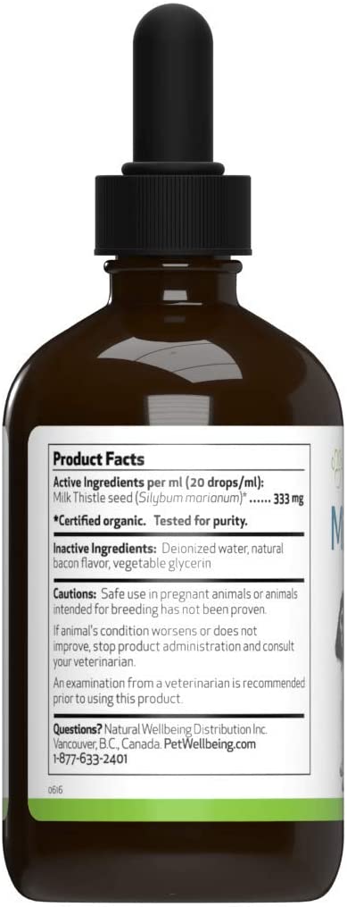  Pet Wellbeing Cardo De Leche para Perros - Desintoxicación De Apoyo Esencial para Los Caninos con Disfunción Hepática () 