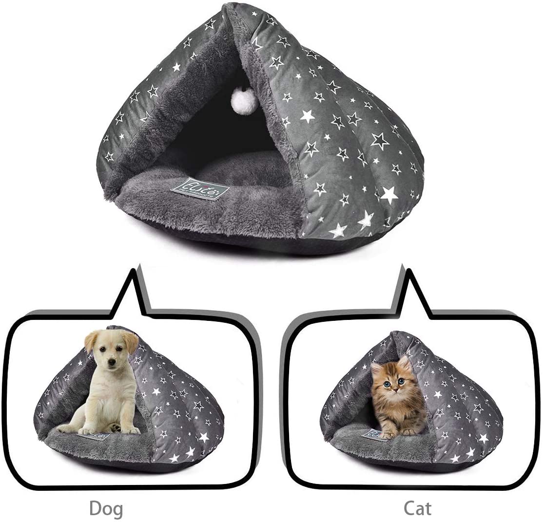  PETCUTE Cama para Gatos Cueva Casas para Gatos Perros pequeños Cama Cueva para Perros Suave y cómoda 