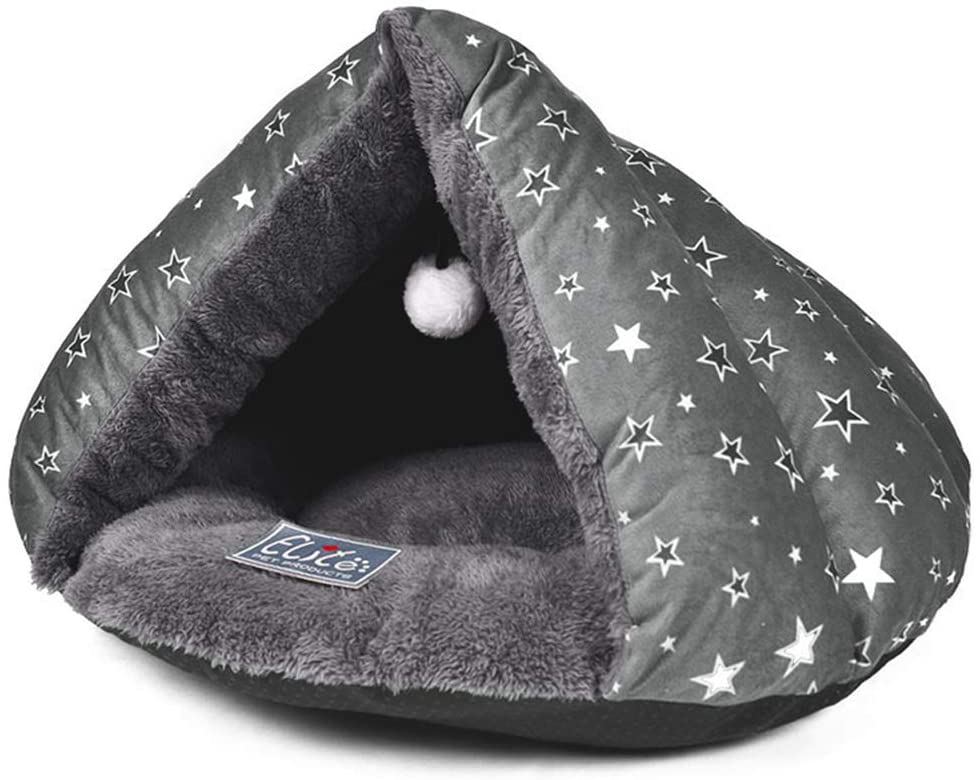  PETCUTE Cama para Gatos Cueva Casas para Gatos Perros pequeños Cama Cueva para Perros Suave y cómoda 