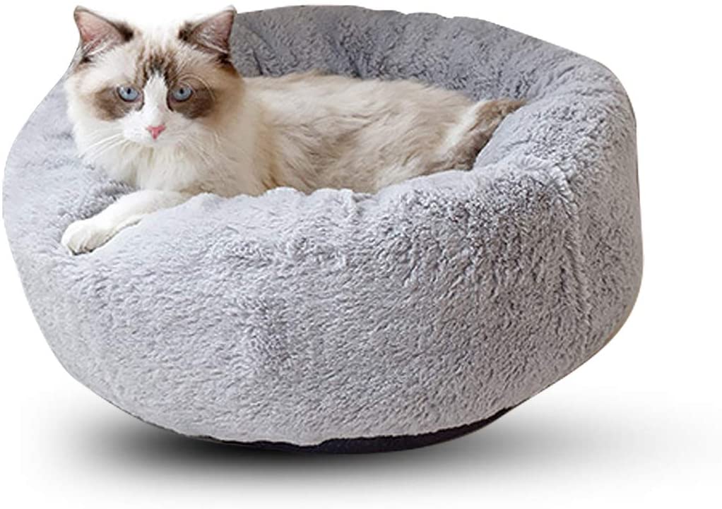  PETCUTE Cama para Perros Pequeños Cama para Gatos Mullido Redondo Cueva del Gato Cachorro Nido de Gato Suave de Peluche 