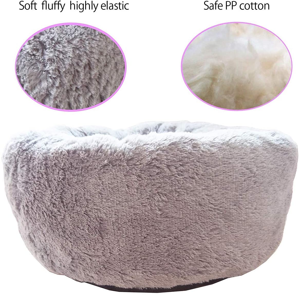  PETCUTE Cama para Perros Pequeños Cama para Gatos Mullido Redondo Cueva del Gato Cachorro Nido de Gato Suave de Peluche 