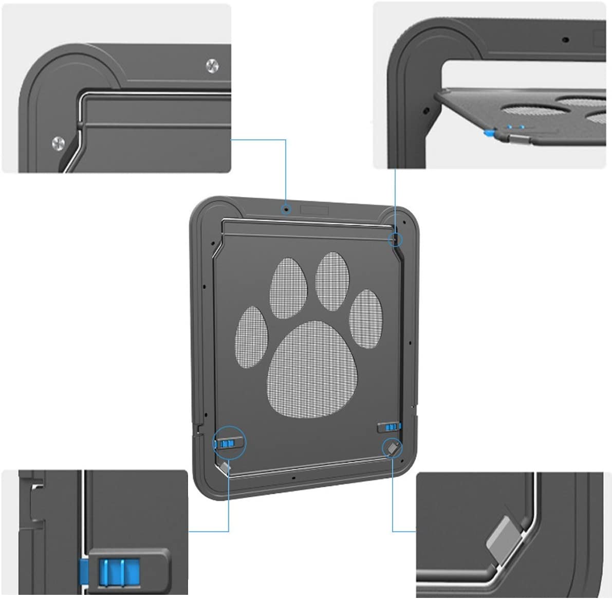  PETCUTE Gatera para Perros gatera para Puerta gateras para Gatos medianos y pequeños gateras para Perros Puerta para Mascotas 