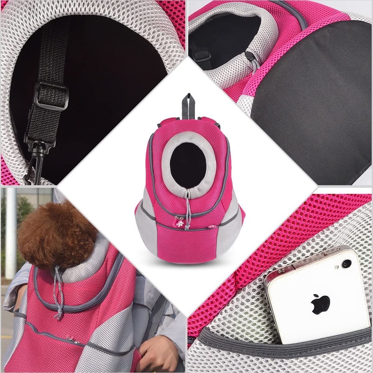  PETCUTE Mochila para Perros Mochila Bolsos para Perros pequeños transportador de Perros portabebés para Perros 