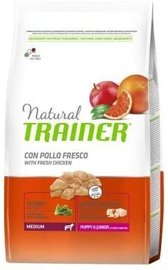  Pienso para perro Natural Trainer Puppy & junior medium con pollo fresco 