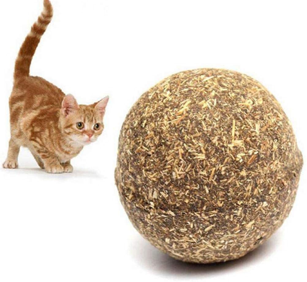  PiniceCore Juguetes para Mascotas Gato Hierba gatera Natural de Sabor mentolado Bola Saludable golosinas Divertidas Pelota para Gatos Gatito Trata comestibles 