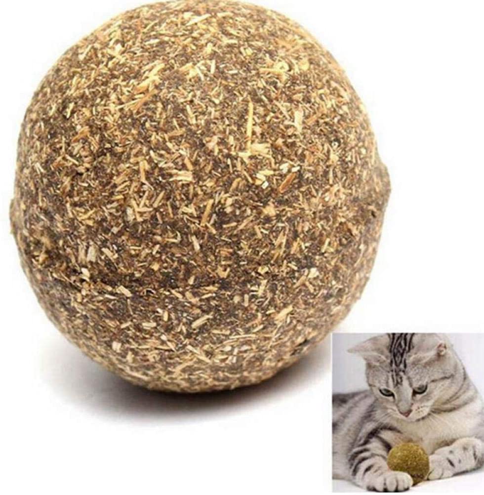  PiniceCore Juguetes para Mascotas Gato Hierba gatera Natural de Sabor mentolado Bola Saludable golosinas Divertidas Pelota para Gatos Gatito Trata comestibles 