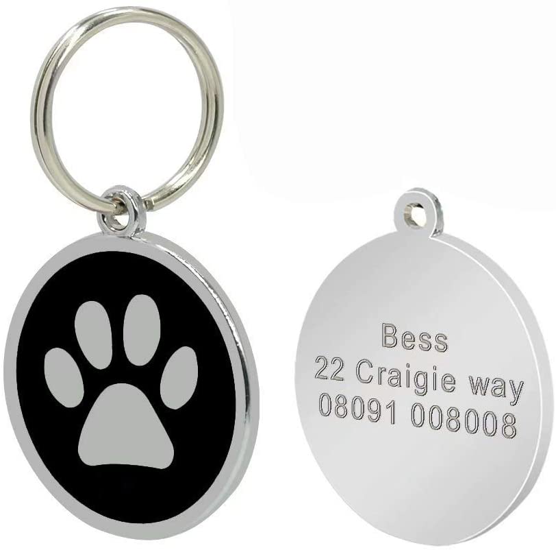  Placa de identidad Berry para perros y gatos con grabado personalizado 