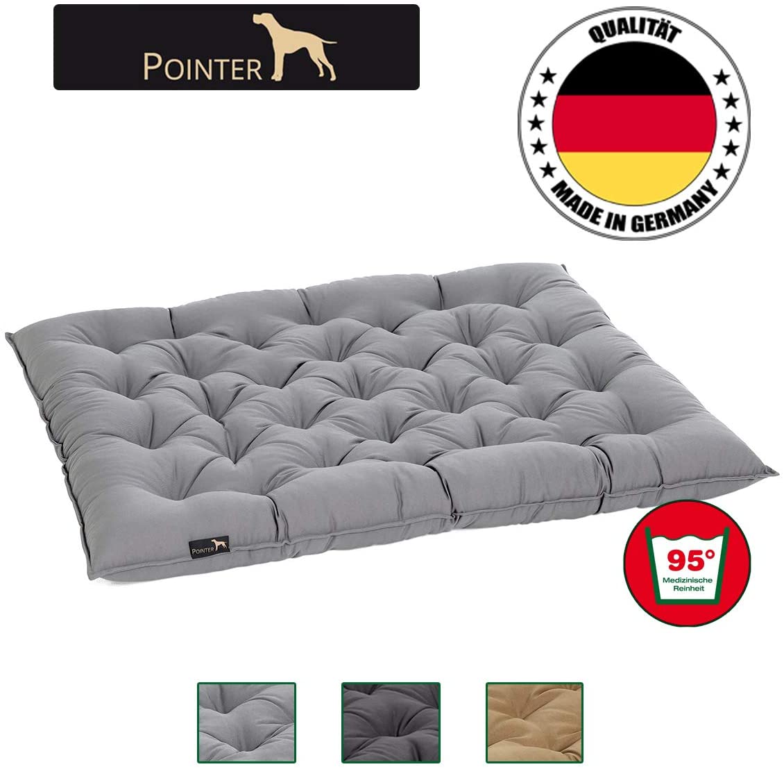  Pointer - Almohada Urban para perro, Cómodo cama/sofa para perros, Cojín para mascotas ortopédico, Colchon para perros pequeños, medianos y grandes-lavable a 95°C en todo-tamaño y color seleccionables 