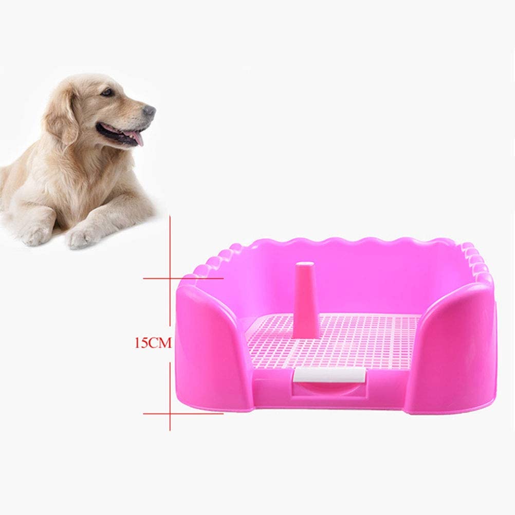  POPETPOP Pet Dog Toilet Pet Potty Trainer Puppy Training Tray Pad Piso Protección Bandejas Rosa 