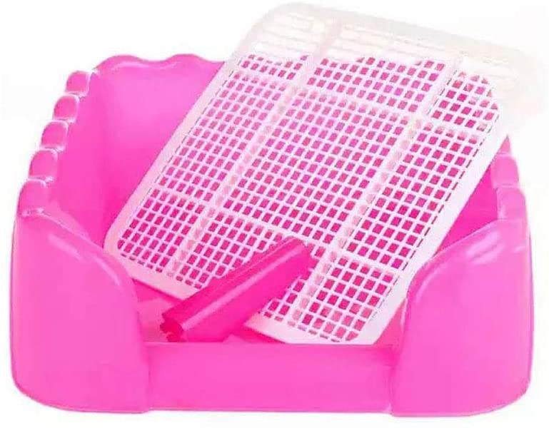  POPETPOP Pet Dog Toilet Pet Potty Trainer Puppy Training Tray Pad Piso Protección Bandejas Rosa 