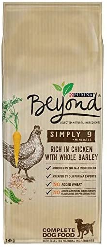  Purina Beyond Pienso Comida Natural para Perro Adulto, Sabor Pollo y Cebada Integral - 14 Kg 