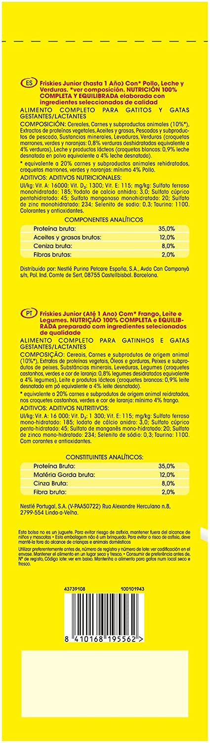  Purina Friskies Pienso para Junior Gato hasta 1 año 6 x 1,5 Kg 