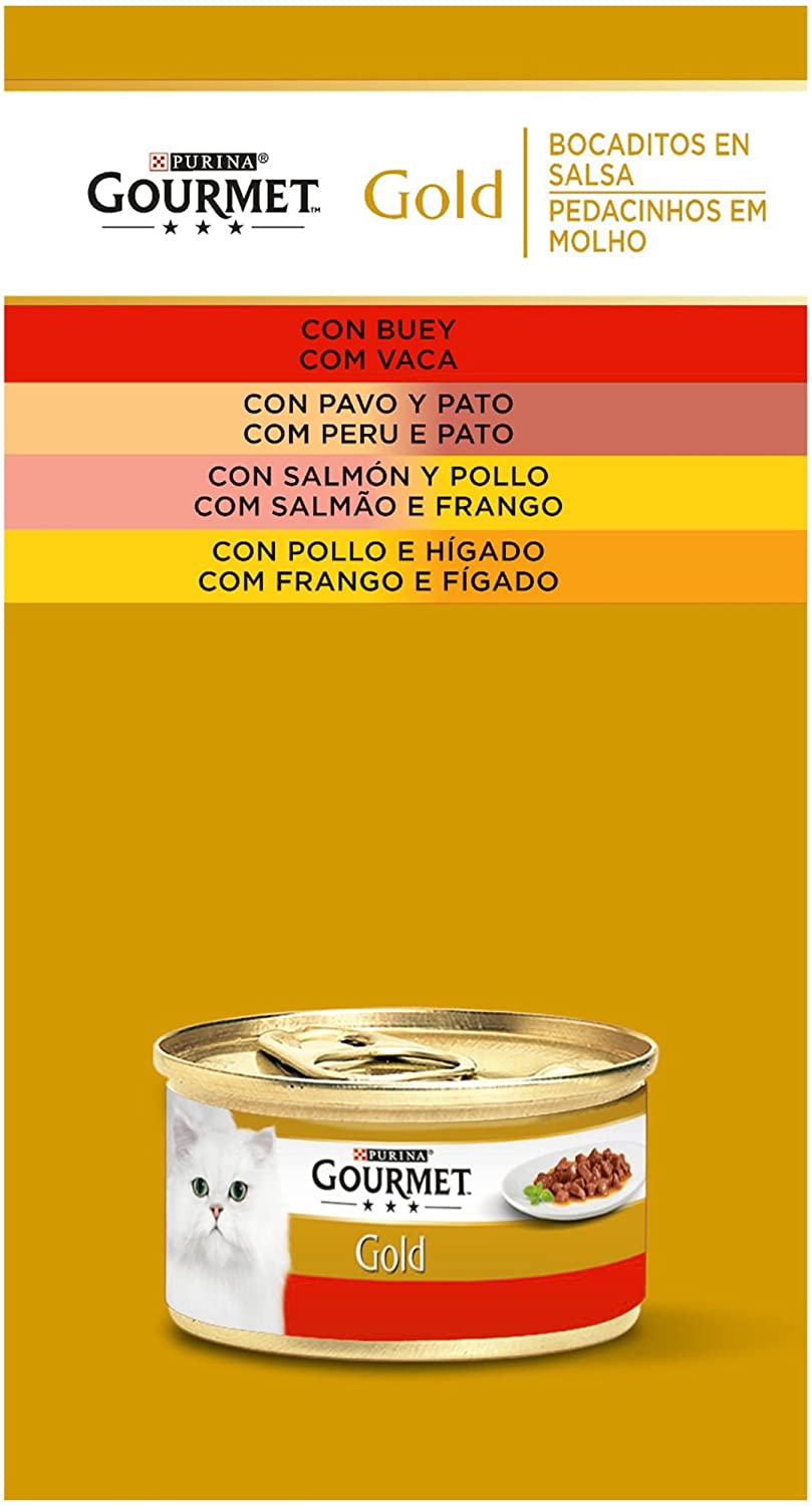  Purina Gourmet Gold Bocaditos en Salsa comida para gatos en latas 8 x [12 x 85 g] 