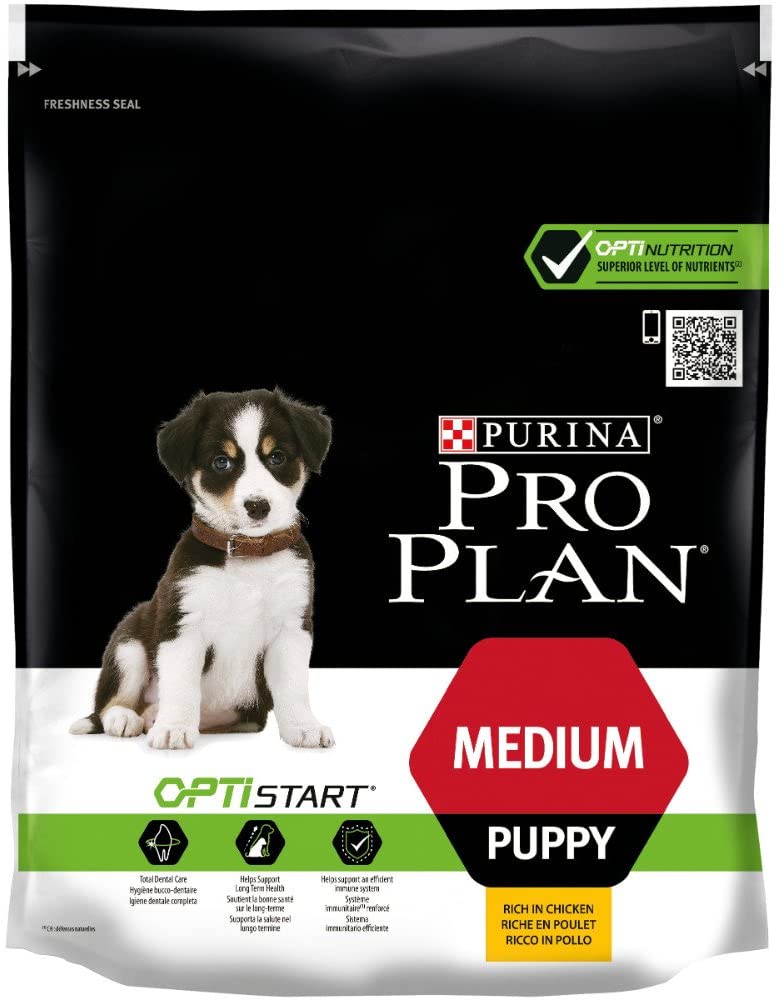  PURINA Pro Plan Comida Seco para Cachorro Mediano con Optistart, Sabor Pollo - 800g 