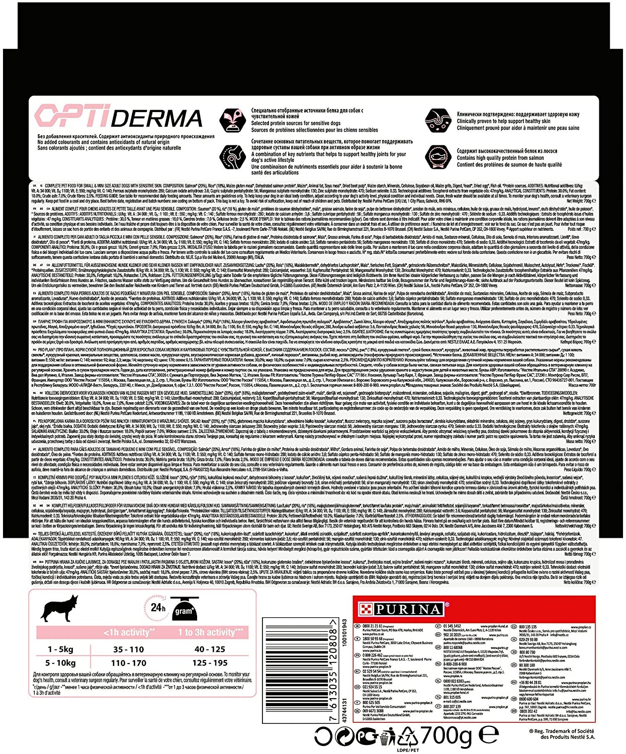  Purina ProPlan Small Derma pienso para Perro Adulto Salmón 8 x 700 g 