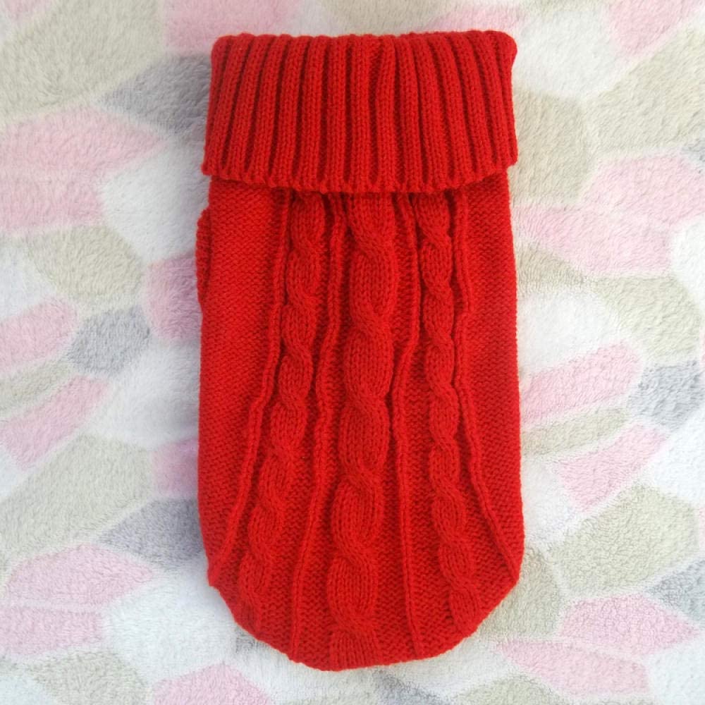  QKEMM Abrigos para Perros de Invierno Chaqueta Suéter de Taza de Té Super Mini Abrigo Chaleco de Perro Ropa de Perro para Mascotas Rojo M 