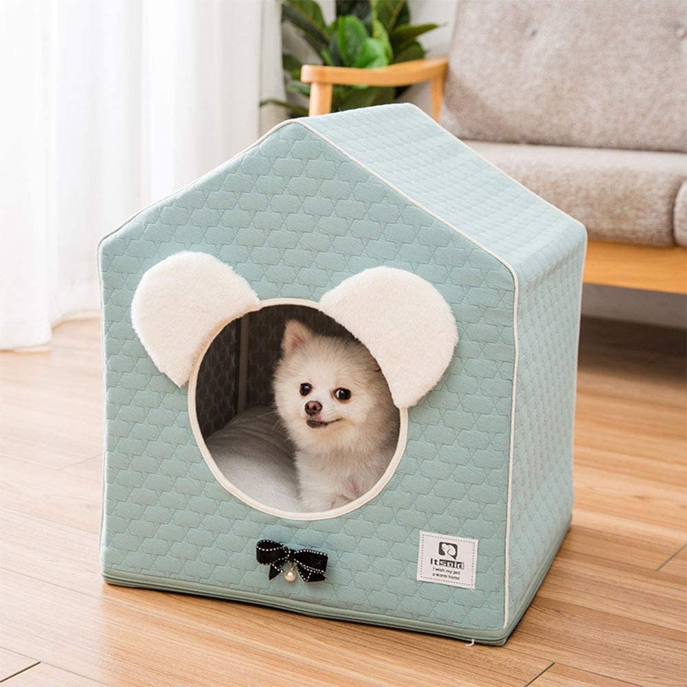  QQRH Transportín Plegable para Mascotas Casa de Perro Mascota Casa de Perro Mascotas Plegable Lavable Durable para Gatos,Perros pequeños y Cachorros Extraíble y Lavable 