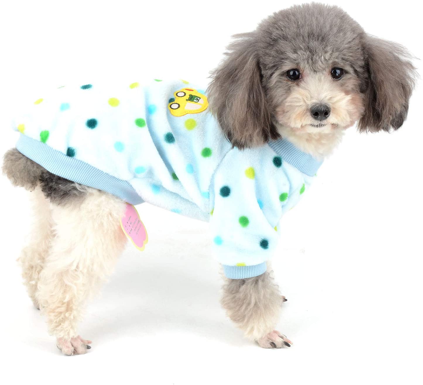  Ranphy - Sudadera de Terciopelo para Perro, Sudadera de Forro Polar, Sudadera de Invierno con Capucha, Pijama de Chihuahua, Ropa para Cachorro de Navidad, Disfraz de Yorkie para Perros pequeños 