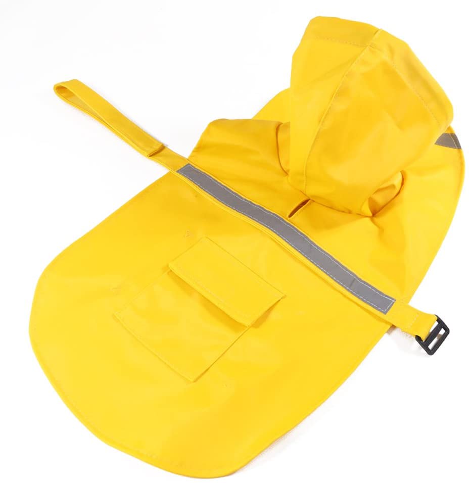  Rantow Amarillo Ajustable Impermeable Perro de Perro Chaqueta de Seguridad con Tiras Protectoras Reflectantes para Perro pequeño/Medio/Grande, como Husky, Teddy, Samoyed (S/M: Length(35-40cm)) 