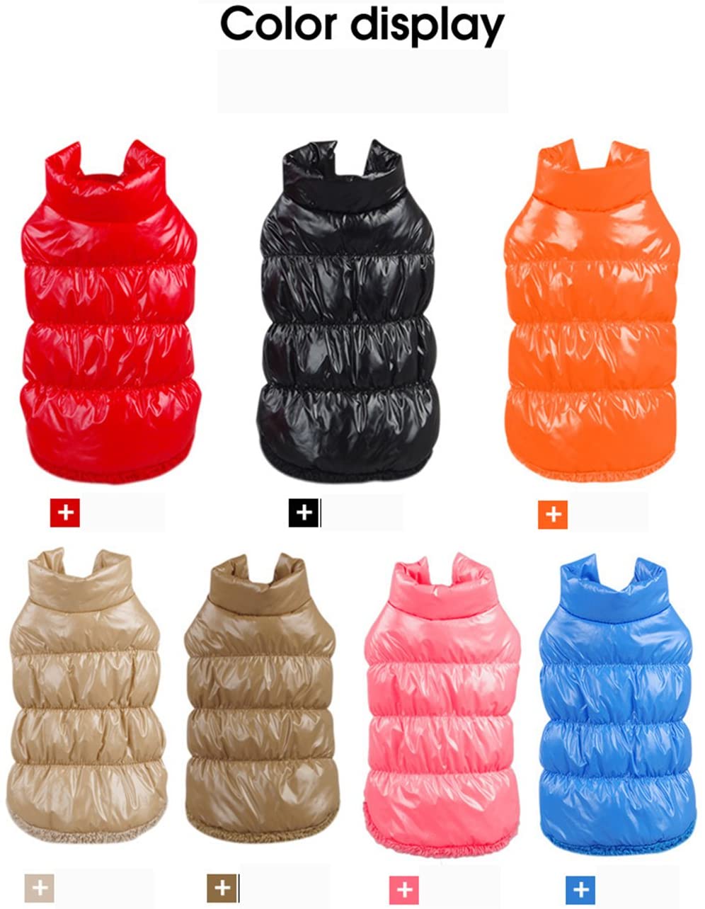  RC GearPro Forro Polar Forrado cálido Perro Chaqueta Cozy Impermeable a Prueba de Viento Chaleco del Perrito Abrigo de Invierno Ropa para Perros para Perros pequeños medianos Grandes 