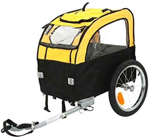  Remolque plegable con transportín para llevar en bicicleta perros de hasta 25 kg, ligero y con buena ventilación, para disfrutar de excursiones con tu mascota 