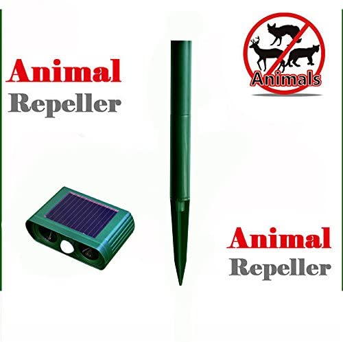  Repelente ultrasónico Pest Repeller Solar/ultrasónico para animales gato, perro, zorro 