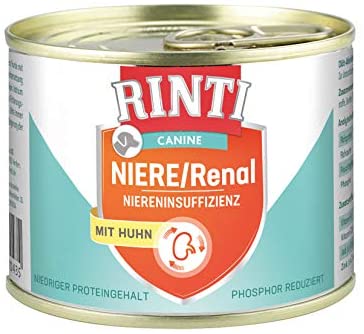  RINTI Canine Riñón/renal Gallina, 12 Unidades (12 x 185 g) 