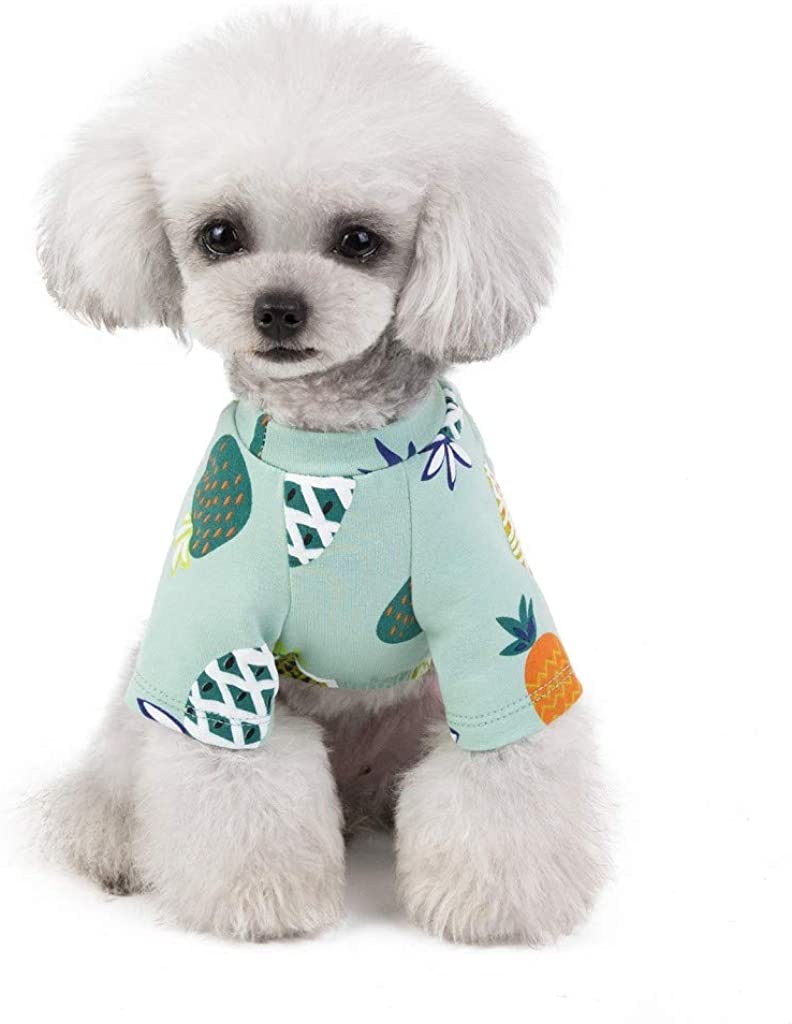  Ropa de Verano para Mascotas, Camiseta de Estampados de PiñA, Lindo Vestido para Perro y Gato, Vestido Princesa, para Pequeños y Medianos Yorkshire Chihuahua 