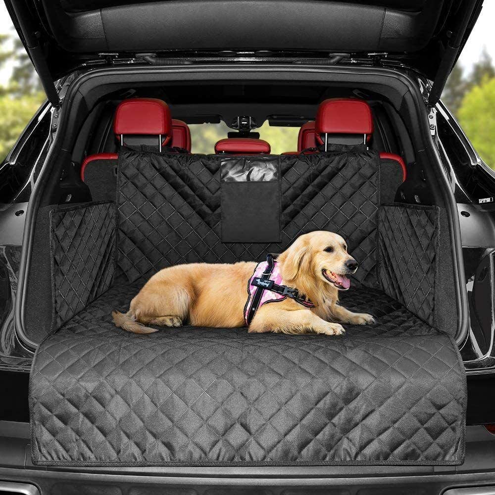  RSRA Funda Acolchada de Carga para Perros para SUV, Ajuste Universal para Cualquier Animal de Compañía. El Forro Duradero Cubre y Protege Su Vehículo Negro 41"x 73" 