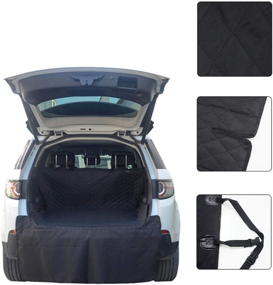  RSRA SUV Cargo Liner para Perros, Impermeable Pet Cargo Cover Funda para Asiento de Perro Mat para SUV Sedans Vans con Protector de Solapa de Parachoques Negro 42"Ancho x 77" Largo 