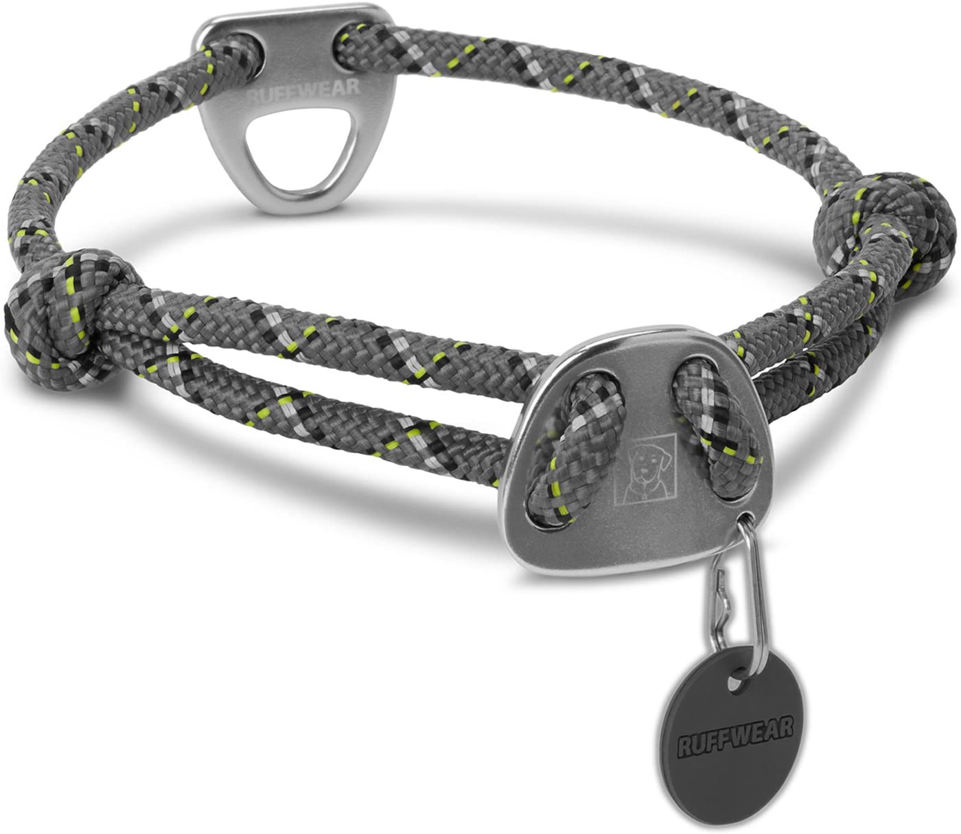  RUFFWEAR Collar de Cuerda para Perros, Grande, Gris Granito, Nudo-a-Collar 