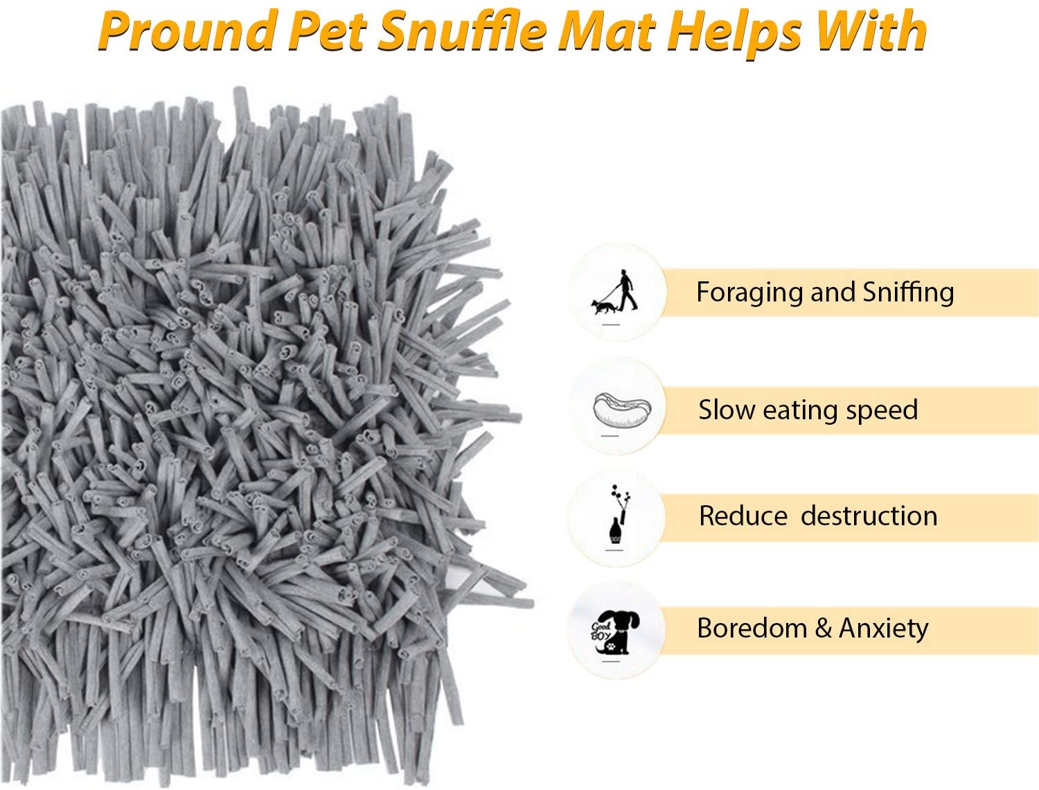  SAMMIU Perro Snuffle Mat, Mascotas Lenta Forro Play Mat Perro Entrenamiento Matte (11,8 "x 17.5) Promover Naturales Forro Instinto Cualquier tamaño de Raza y 