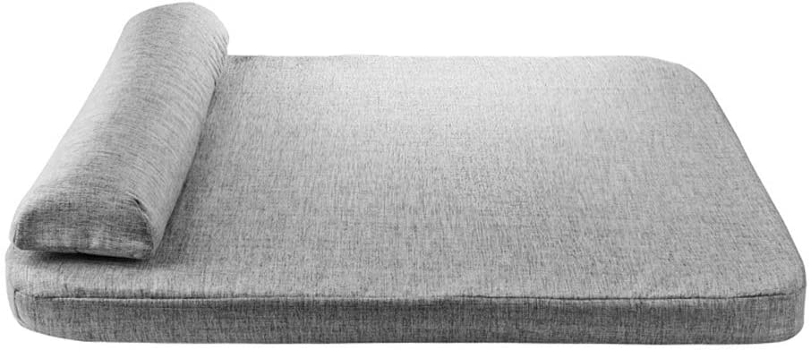  Segle The Dog'S Bed, Cama ortopédica de Felpa de Primera Calidad para Perro, Impermeable, Espuma viscoelástica, terapéutica de Calidad con Almohada, Grande 70 x 60 x 6 cm (Gris) 