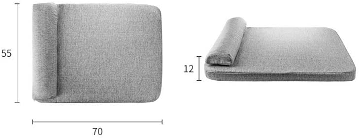  Segle The Dog'S Bed, Cama ortopédica de Felpa de Primera Calidad para Perro, Impermeable, Espuma viscoelástica, terapéutica de Calidad con Almohada, Grande 70 x 60 x 6 cm (Gris) 