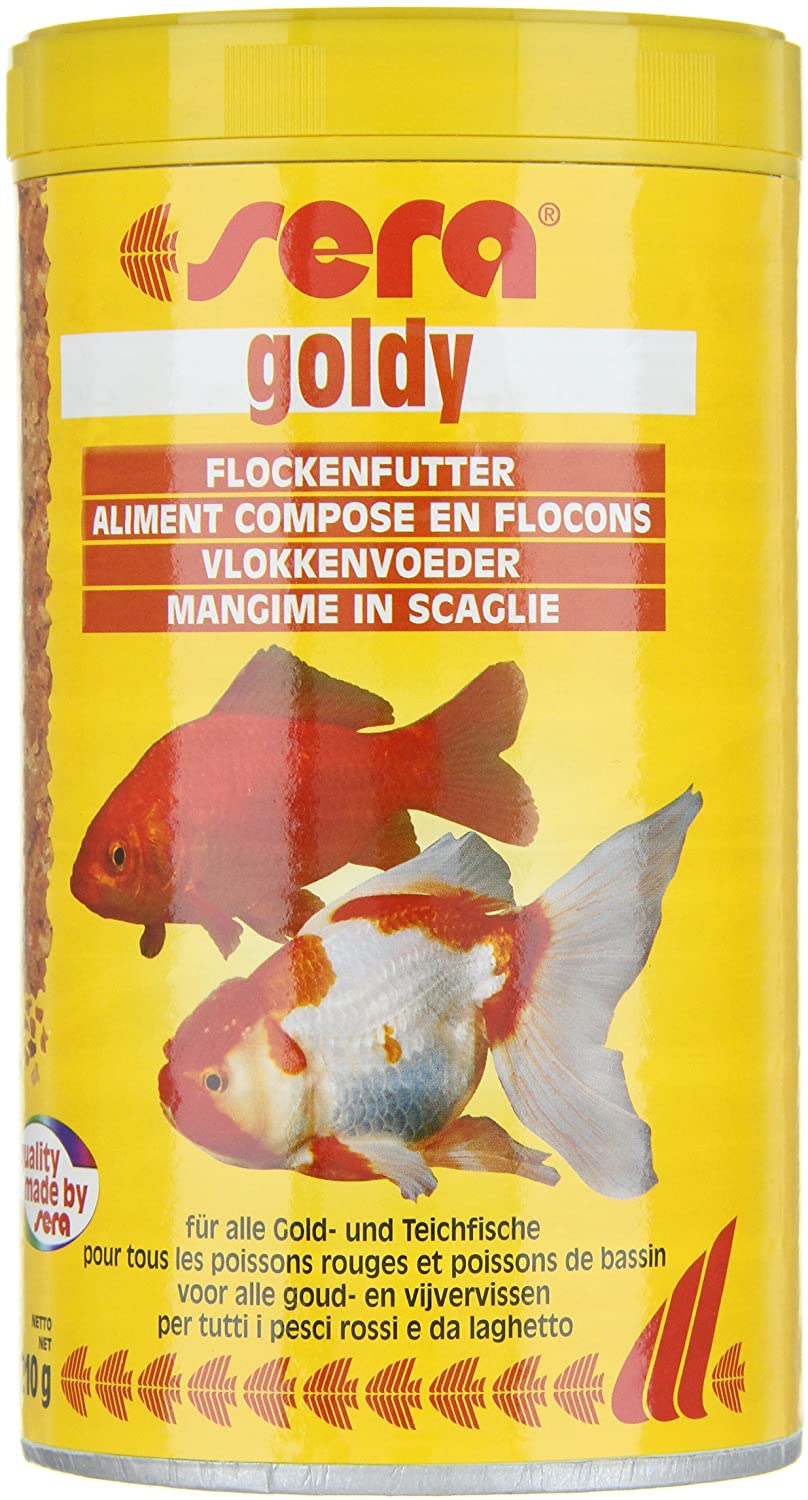  Sera Goldy, el alimento Principal para Peces pequeños a Base de Copos cuidadosamente Fabricados (también para cría de Especies exigentes) y Otros Peces de Agua fría exigentes 