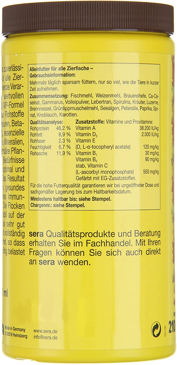  Sera Vipan Comida en Escamas - 1.000ml 