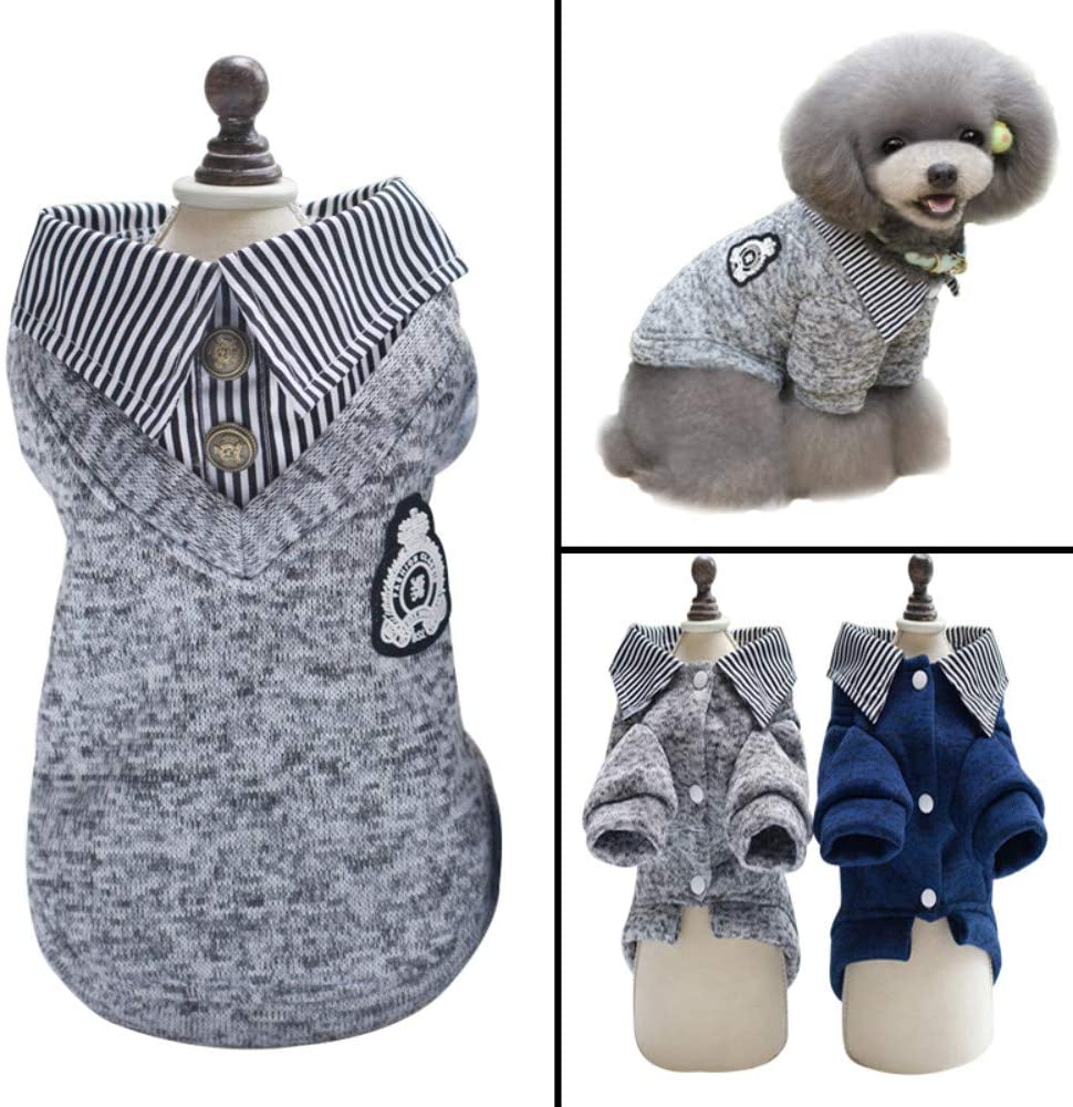  shovv Mascotas Ropa para Perros Oso de Peluche Otoño e Invierno Ley cargada Lucha contra Perros pequeños y Gatos Keji Gruesos algodón Tibio, M 