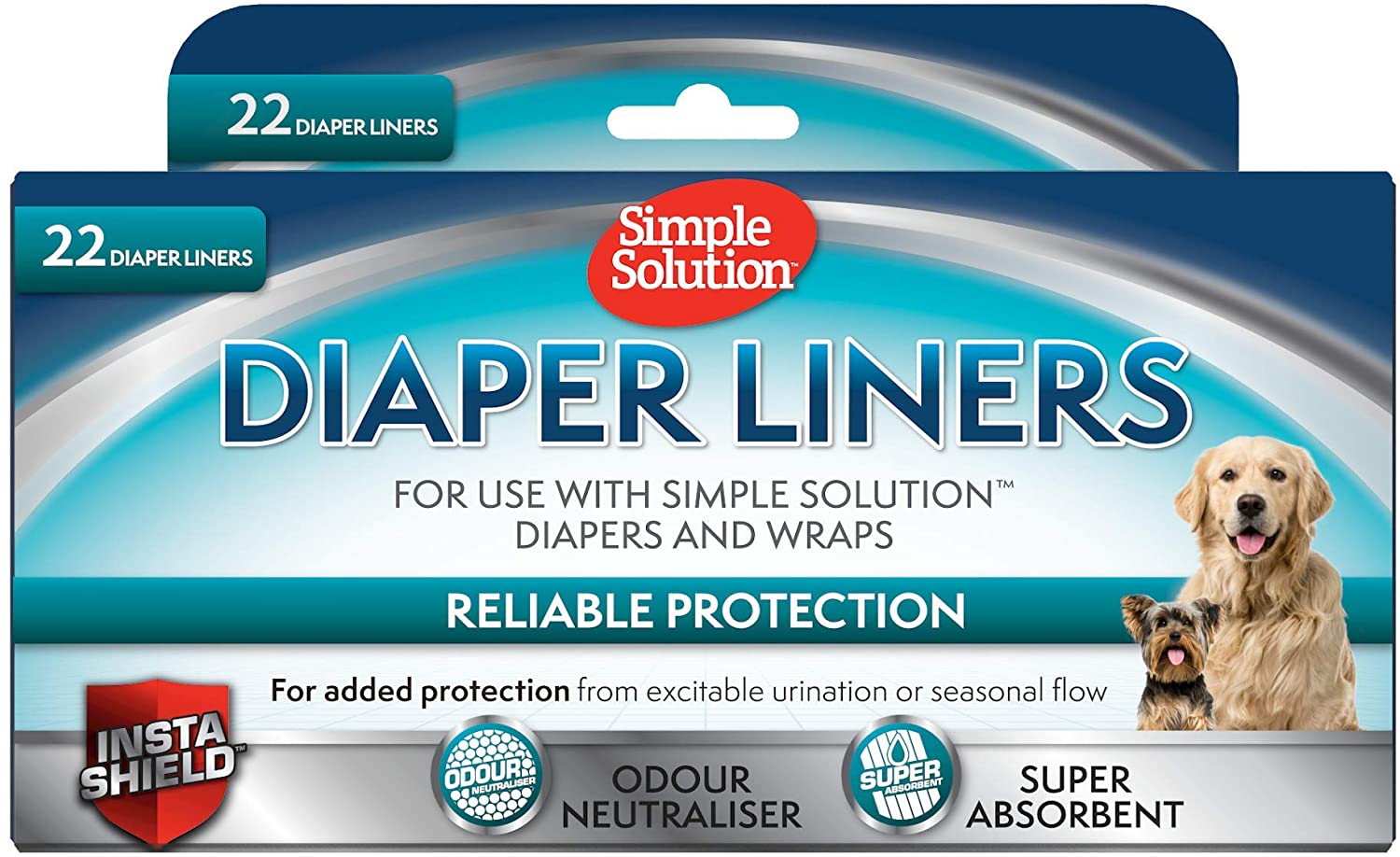  Simple Solution Simple Solution pañales desechables para perro, ultra absorbente, paquete de 22 