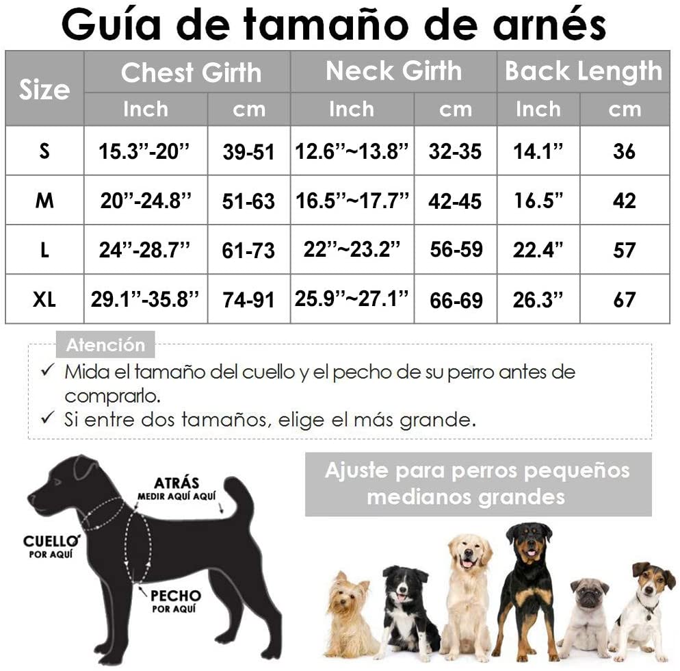  SlowTon Abrigos para Perros de Invierno Chaqueta Impermeable Ropa para Perros Forro de Franela Desmontable Cuello Ajustable Chaleco del tamaño Pecho para Mascotas con Regalos de la Navidad 