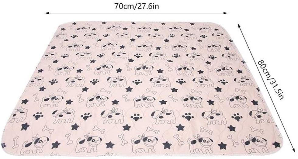  Smandy Pet Pee Pad, 3 Tamaños Reutilizable Impermeable Cachorro Perro Gato Pee Pads Cama Alfombra Lavable Absorbente Mascota Trainging Pads Orina de Perro(70×80cm) 