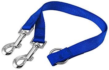  SODIAL(R) Collar Correa para Perro Doble Acoplador Dos Correas 2 Vias 