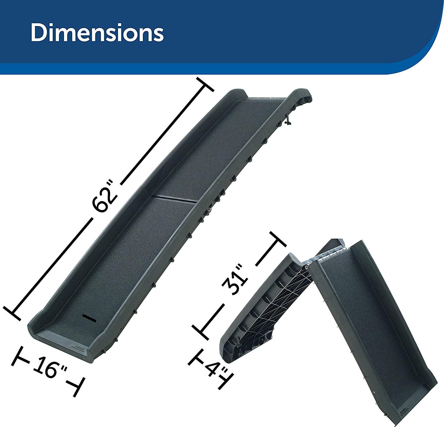  Solvit - Rampa Plegable para Mascotas PetSafe Ultralite, compacta y Ligera 